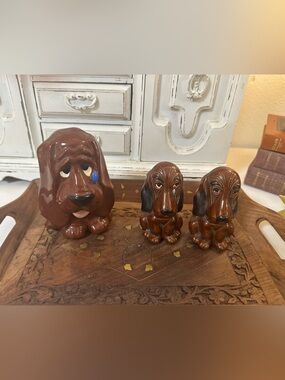 Ceramic Brown Dachshund Dog Figurine - Decorative Pet Accent